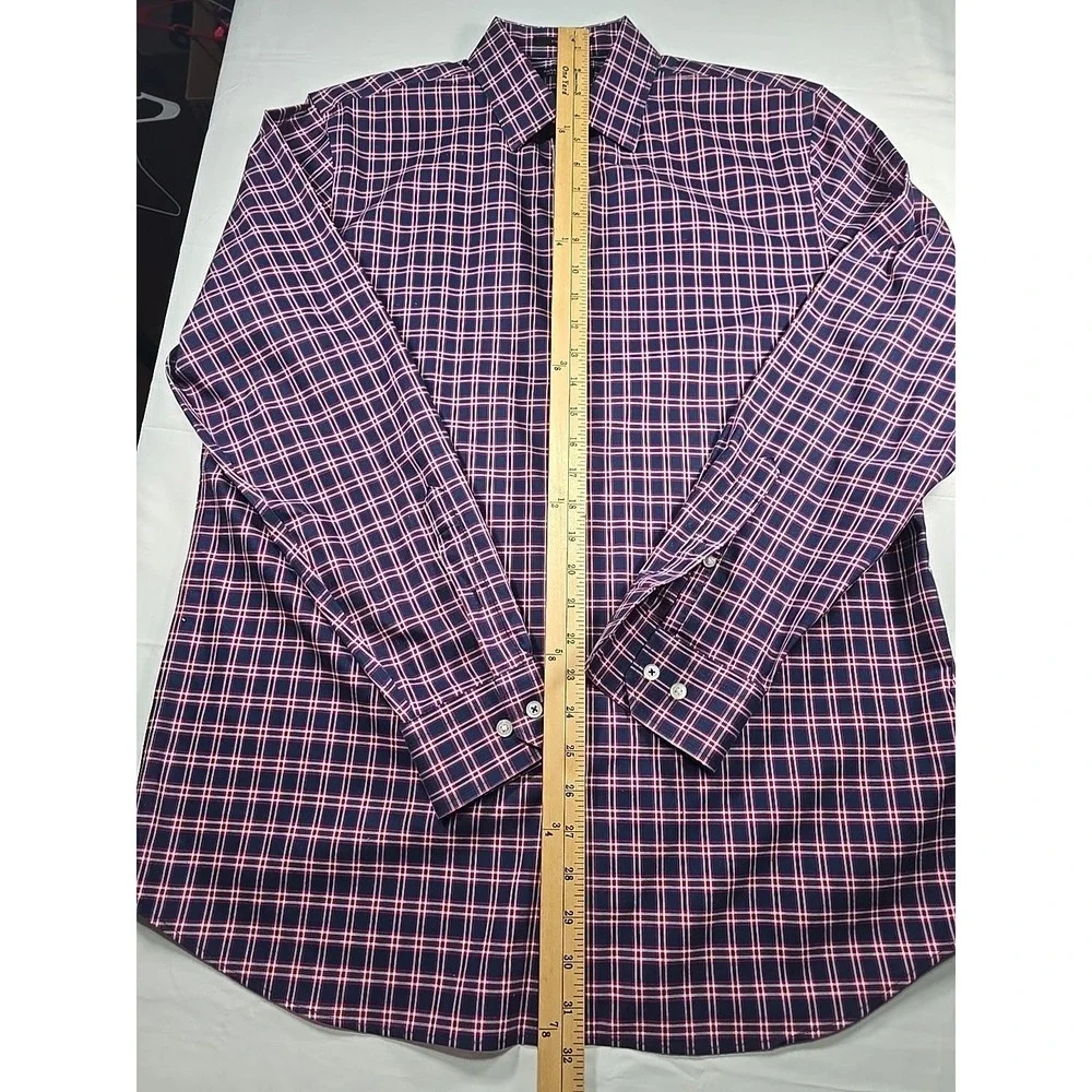 Banana Republic Plaid Button Down‎ Shirt Large Old Money Preppy Men's